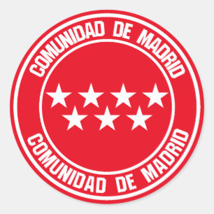 Comunidad de Madrid Round Emblem Ronde Sticker