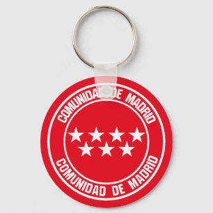 Comunidad de Madrid Round Emblem Sleutelhanger