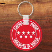 Comunidad de Madrid Round Emblem Sleutelhanger (Voorkant)