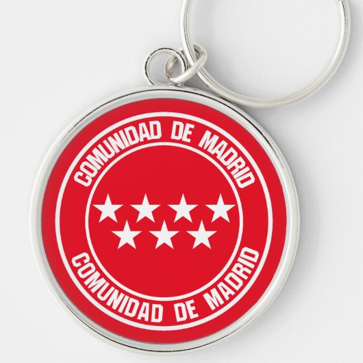 Comunidad de Madrid Round Emblem Sleutelhanger (Voorkant)