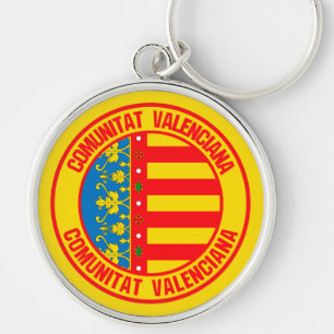 Comunitat Valenciana Rond Embleem Sleutelhanger