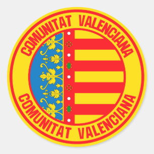 Comunitat Valenciana Round Emblem Ronde Sticker