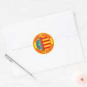 Comunitat Valenciana Round Emblem Ronde Sticker (Envelop)