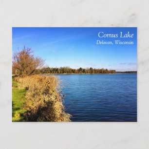 Comus Lake, Delavan, Wisconsin Briefkaart
