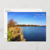 Comus Lake, Delavan, Wisconsin Briefkaart (Voorkant / Achterkant)