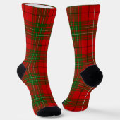 Comyn tartan red green plaid sokken (Gebogen)