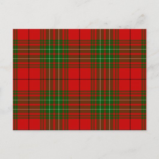 Comyn tartan rode groene vlecht briefkaart (Voorkant)