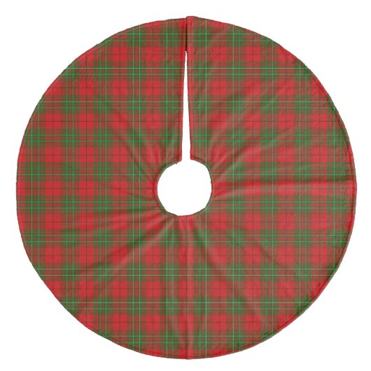 Comyn tartan rode groene vlecht fleece kerstboom rok (Voorkant)