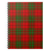 Comyn tartan rode groene vlecht notitieboek (Voorkant)