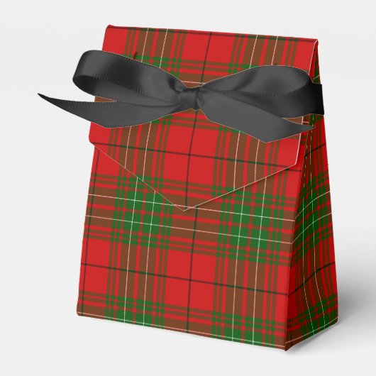 Comyn tartan rood groen geruit bedankdoosjes (Voorkant Zijde)