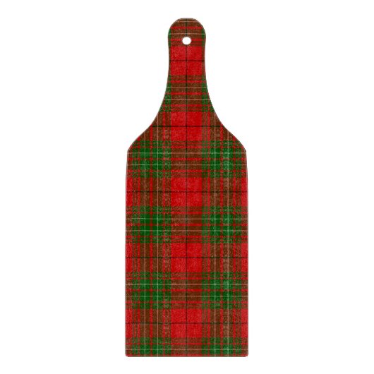 Comyn tartan rood groen geruit snijplank (Voorkant)