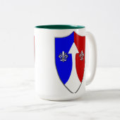 COMZEUR - TASCOM Patch 1962-1974 Tweekleurige Koffiemok (Voorkant rechts)