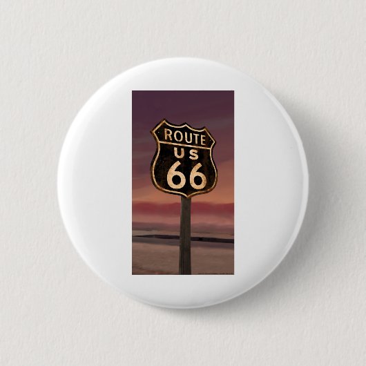 CON02CRFC Route 66.tif Ronde Button 5,7 Cm (Voorkant)