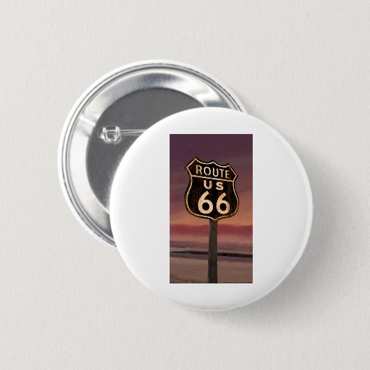 CON02CRFC Route 66.tif Ronde Button 5,7 Cm (Voorkant /achterkant)