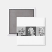 CON18BWRD Marilyn Trio Red Lips Blue Eyes.tif Magneet (Voorkant / Achterkant)