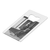 CON19BWD1 Vogels van een Feather.tif Creditkaart Flessenopener (Voorkant Gekanteld)