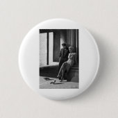 CON19BWD1 Vogels van een Feather.tif Ronde Button 5,7 Cm (Voorkant)