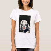 CON24BW-V4 Red Lips Marilyn in BLACK.tif T-shirt (Voorkant)
