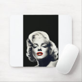 CON24BW-V4 rode Lippen Marilyn IN BLACK.tif Muismat (Met muis)