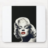 CON24BW-V4 rode Lippen Marilyn IN BLACK.tif Muismat (Voorkant)