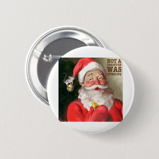 CON31 Santa 1 Stirring.tif Ronde Button 5,7 Cm (Voorkant /achterkant)