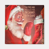 CON33 Santa 3 Stockings.tif Magneet (Voorkant)