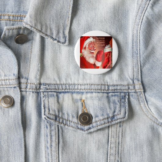 CON33 Santa 3 Stockings.tif Ronde Button 5,7 Cm (In situ)