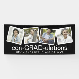 con-AFSTUDEERDER-ulations 4 Fotocollage Afstuderen Spandoek