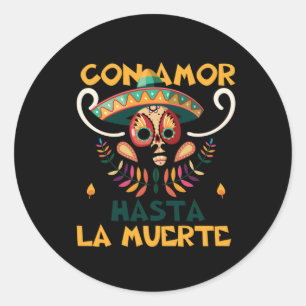 CON_AMOR_HASTA_LA_MUERTE_01 RONDE STICKER