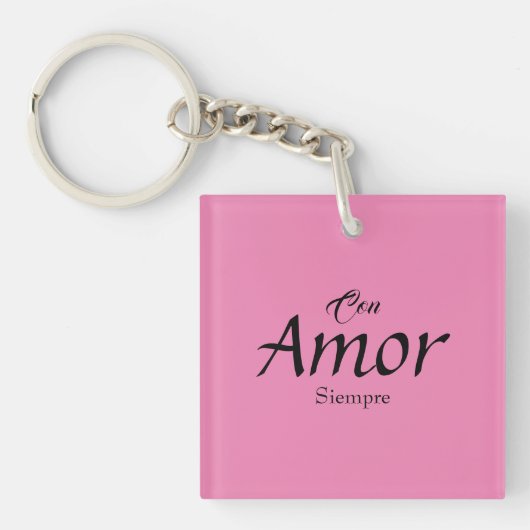 Con Amor, Siempre Acryl Sleutelhanger (Voorkant)