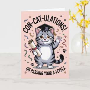 “Con-cat-ulations” succes op A-niveau in de stijl Kaart