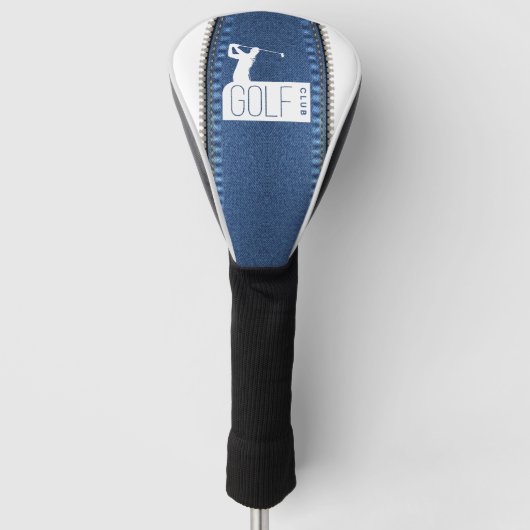 con cortes de azul jeans golfheadcover (Voorkant)