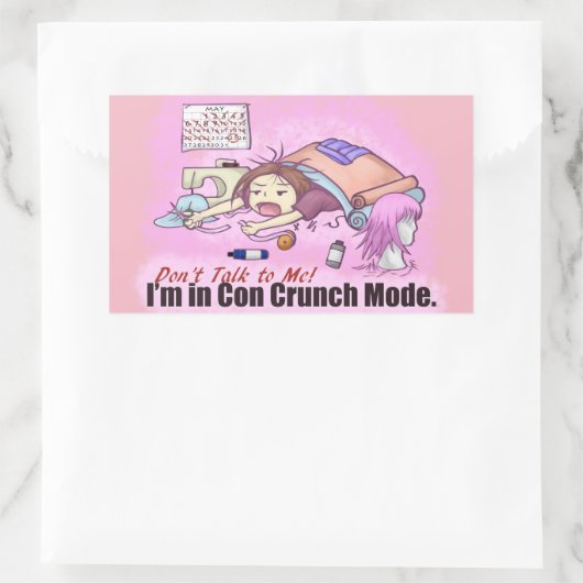 Con Crunch Rechthoekige Sticker (Tas)