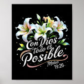 Con Dios Todo Es Sible Mateo 19_26 Gift Poster (Voorkant)