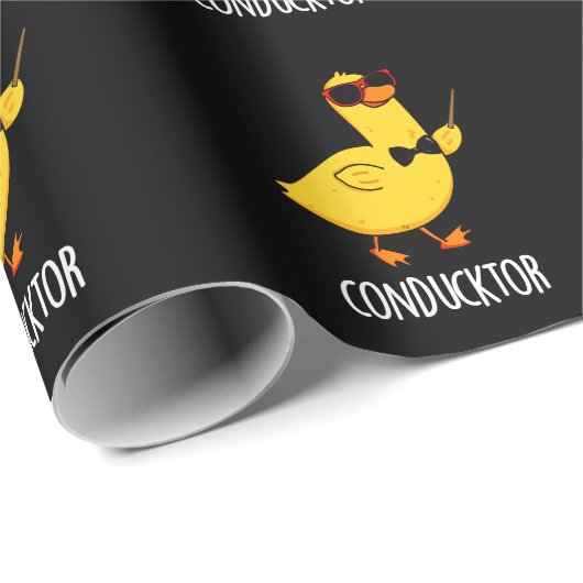 Con-duck-tor Grappige Muziek Dirigent Duck Pun Dar Cadeaupapier (Rol Hoek)