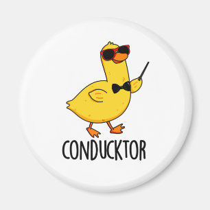Con-duck-tor Grappige muziek dirigent Duck Pun Magneet