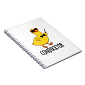 Con-duck-tor Grappige muziek dirigent Duck Pun Notitieboek (Rechterzijde)