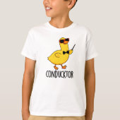 Con-duck-tor Grappige muziek dirigent Duck Pun T-shirt (Voorkant)