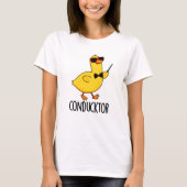 Con-duck-tor Grappige muziek dirigent Duck Pun T-shirt (Voorkant)