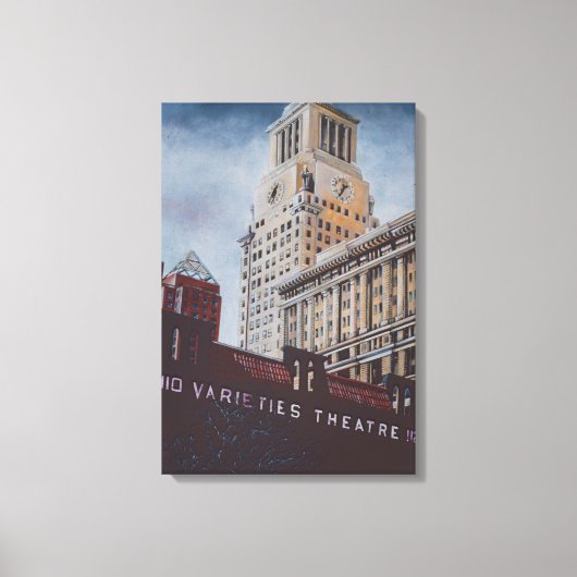 Con Edison's korte ontmoeting met St Mark's Canvas Afdruk (Voorkant)