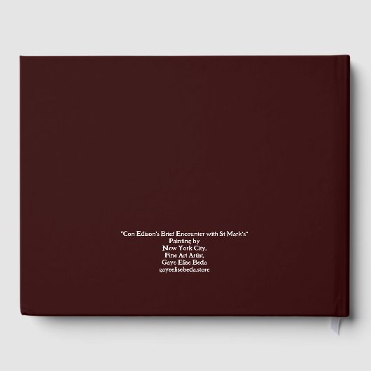 Con Edison's korte ontmoeting met St Mark's Gastenboek (Achterkant)