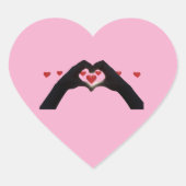 “Con el corazón en la mano” posa vaso Hart Sticker (Voorkant)