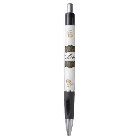  con flores doradas  personalizada pen (Voorkant Verticaal)