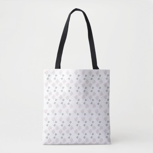 con hojas y ramilletes primaverales tote bag (Voorkant)