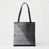 con líneas negras y color personalizable tote bag (Voorkant)