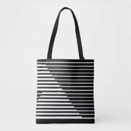 con líneas negras y color personalizable tote bag