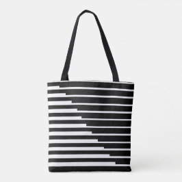 con líneas negras y color personalizable tote bag