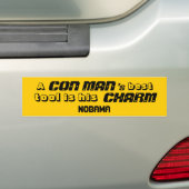 CON MAN OBAMA BUMPERSTICKER (Op auto)