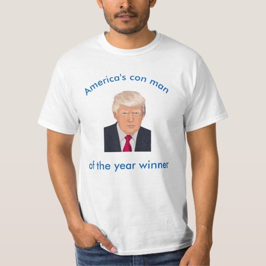 Con Man van het jaar T-shirt (Voorkant)