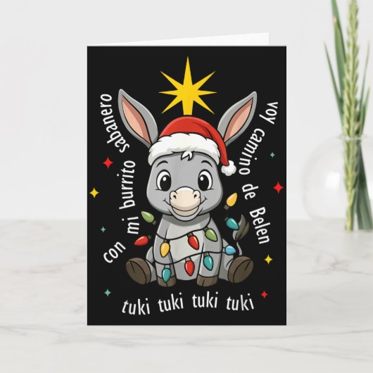 Con Mi Burrito Sabanero Mexican Tuki Tuki Latino X Kaart (Voorkant)